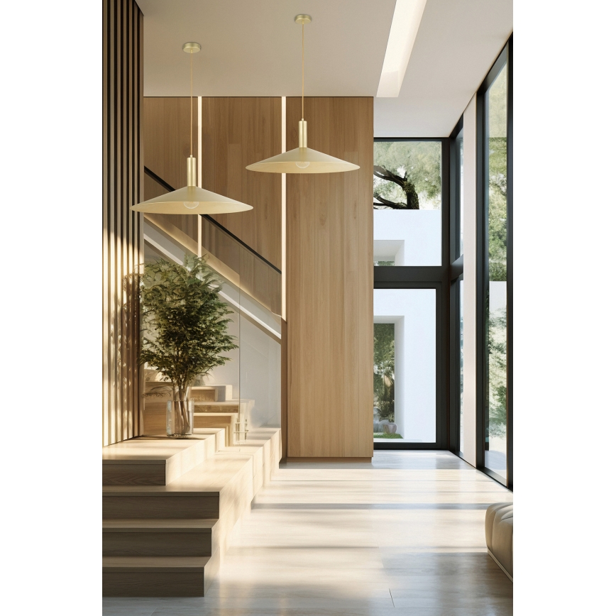 Żyrandol na lince CAPRI 1xE27/15W/230V śr. 70 cm złoty