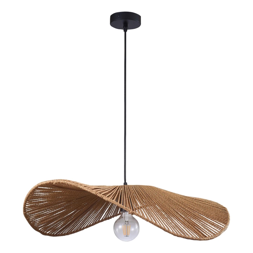 Żyrandol na lince CAPRI 1xE27/20W/230V śr. 60 cm bambus