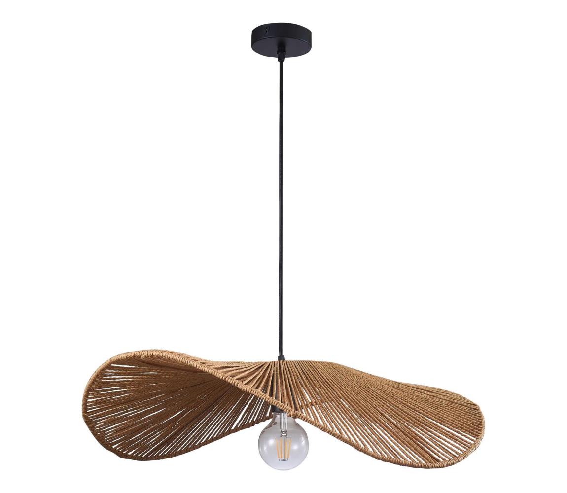 Żyrandol na lince CAPRI 1xE27/20W/230V śr. 60 cm bambus