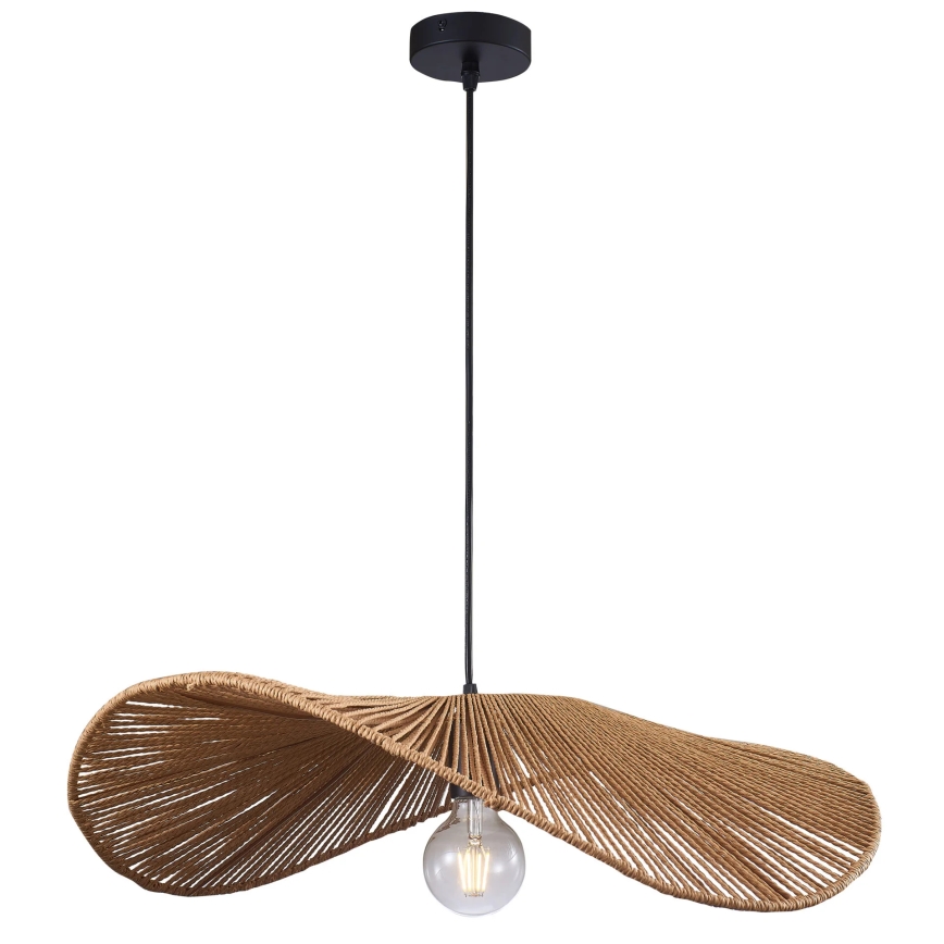 Żyrandol na lince CAPRI 1xE27/20W/230V śr. 60 cm bambus