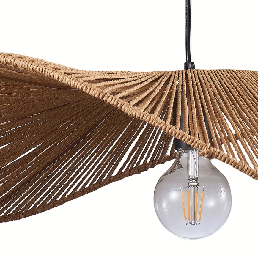 Żyrandol na lince CAPRI 1xE27/20W/230V śr. 60 cm bambus