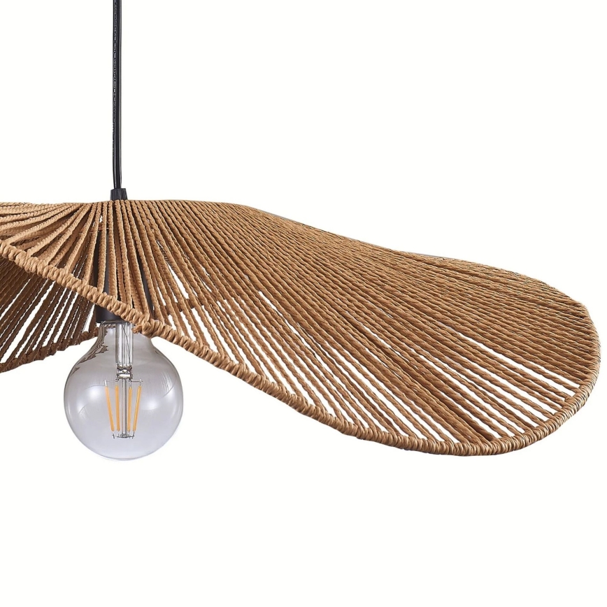 Żyrandol na lince CAPRI 1xE27/20W/230V śr. 60 cm bambus