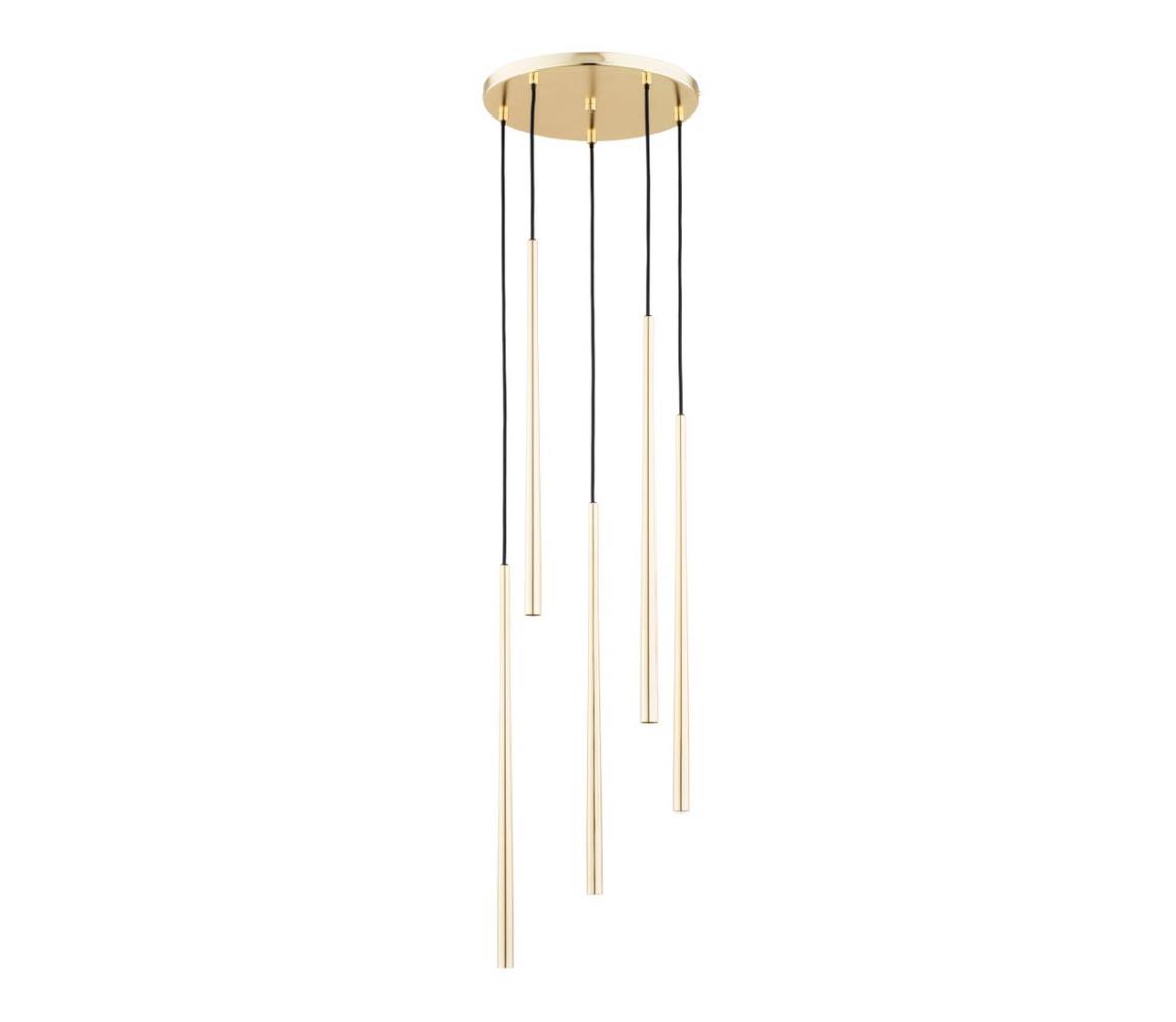 Żyrandol na lince CARMEN 5xG9/40W/230V d.30 cm złoty