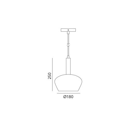 Żyrandol na lince CASA 1xGU10/25W/230V