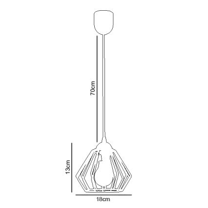 Żyrandol na lince CEED 1xE27/60W/230V biały