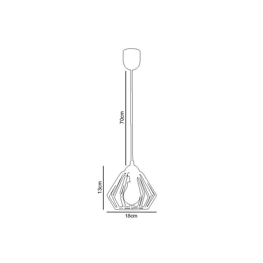 Żyrandol na lince CEED 1xE27/60W/230V biały