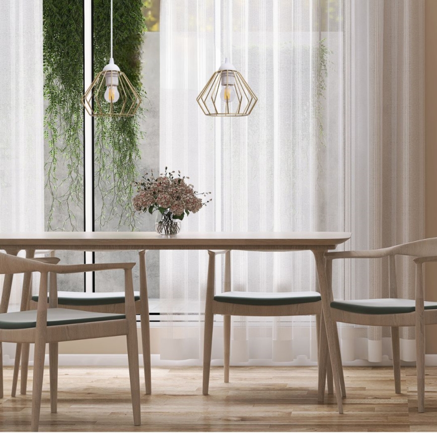 Żyrandol na lince CEED GOLD 2xE27/60W/230V biały/złoty