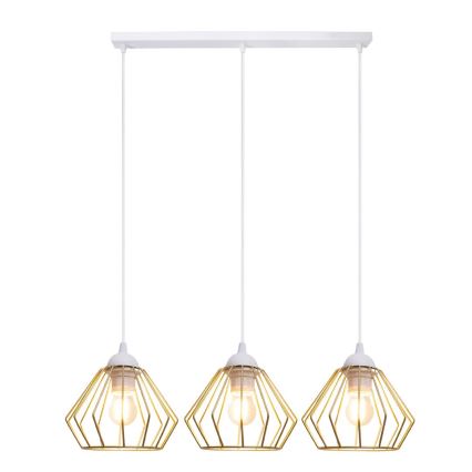 Żyrandol na lince CEED GOLD 3xE27/60W/230V biały/złoty