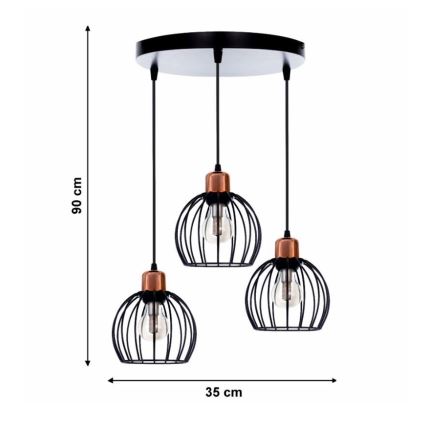 Żyrandol na lince CELTA 3xE27/40W/230V