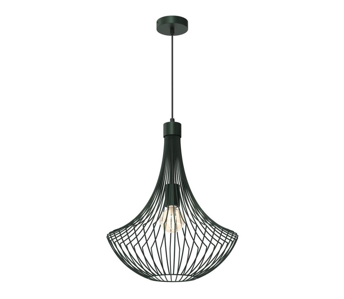 Żyrandol na lince CESTA 1xE27/60W/230V zielony