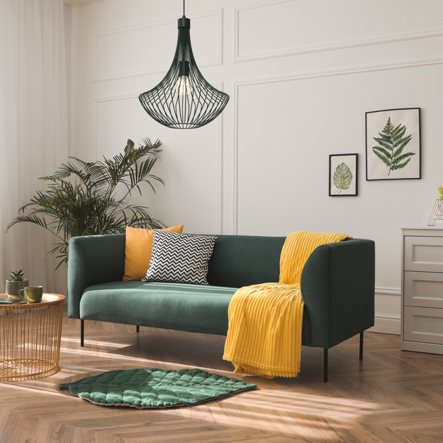 Żyrandol na lince CESTA 1xE27/60W/230V zielony