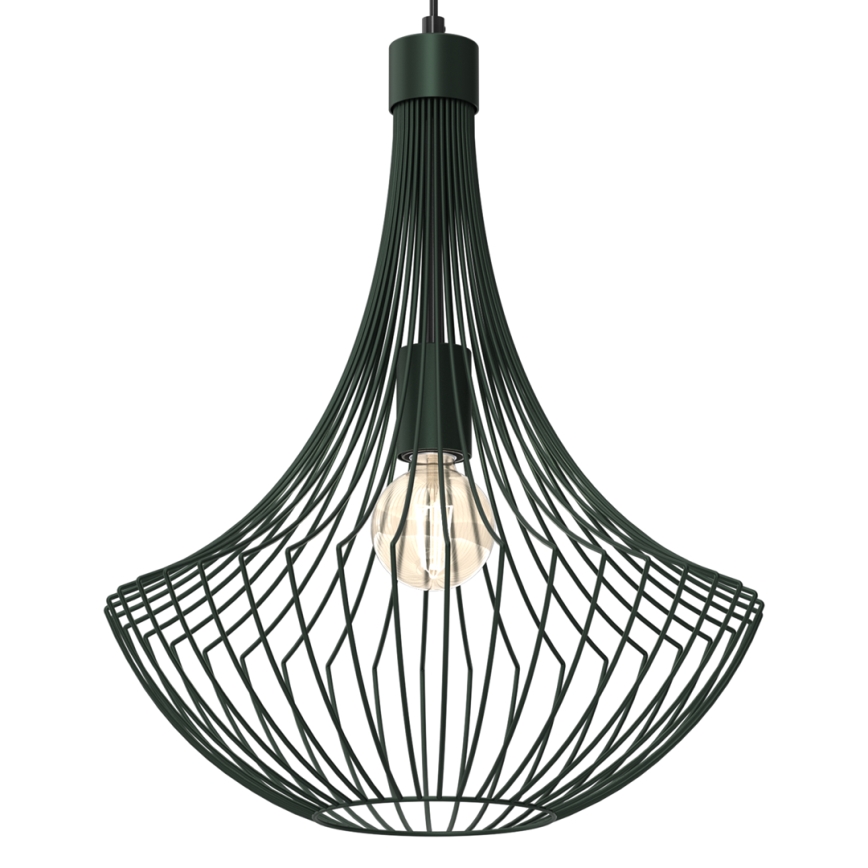 Żyrandol na lince CESTA 1xE27/60W/230V zielony