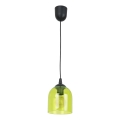 Żyrandol na lince CHRIS 1xE27/60W/230V śr. 11 cm zielony