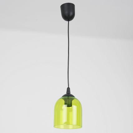 Żyrandol na lince CHRIS 1xE27/60W/230V śr. 11 cm zielony