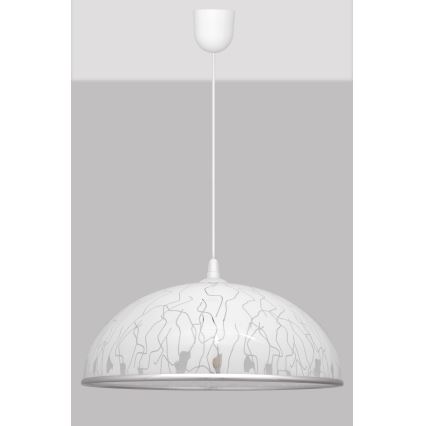 Żyrandol na lince CIRCLE 1xE27/15W/230V biały