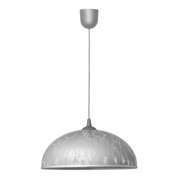 Żyrandol na lince CIRCLE 1xE27/15W/230V szary
