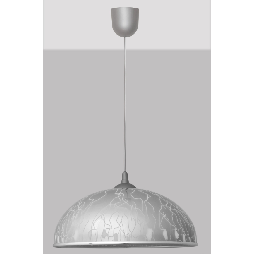 Żyrandol na lince CIRCLE 1xE27/15W/230V szary
