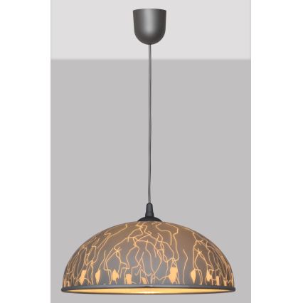 Żyrandol na lince CIRCLE 1xE27/15W/230V szary
