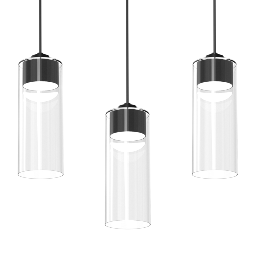 Żyrandol na lince CLARISSA 3xGX53/12W/230V czarny