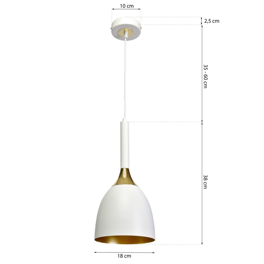 Żyrandol na lince CLARK 1xE27/60W/230V