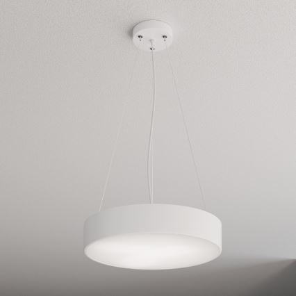 Żyrandol na lince CLEO 3xE27/24W/230V śr. 40 cm biały