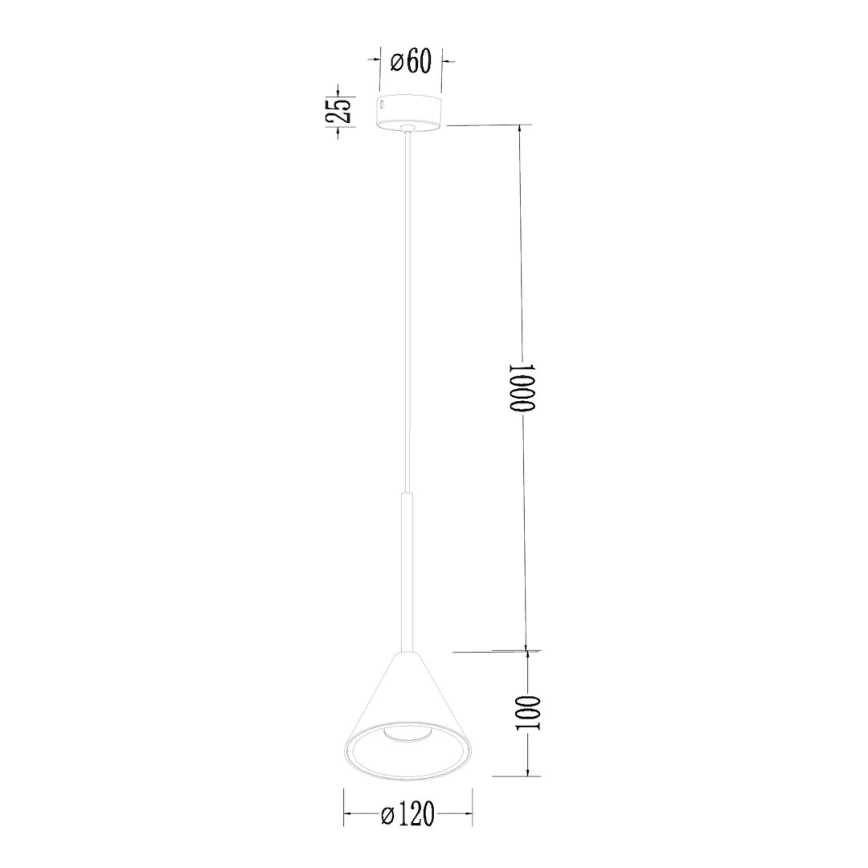 Żyrandol na lince CONE 1xGU10/10W/230V złoty/czarny