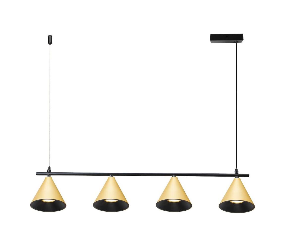 Żyrandol na lince CONE 4xGU10/10W/230V złoty/czarny