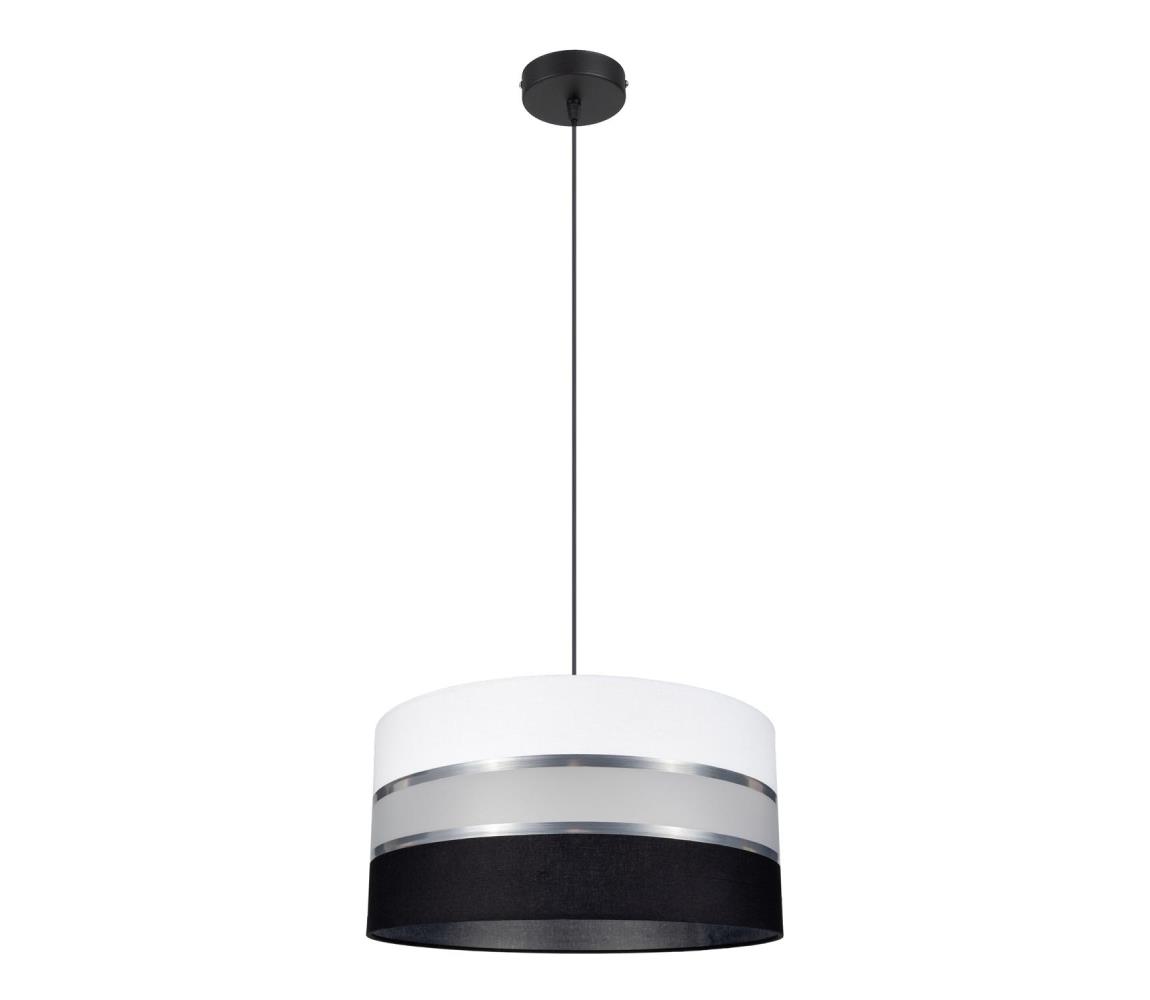 Żyrandol na lince CORAL 1xE27/60W/230V czarno-biały