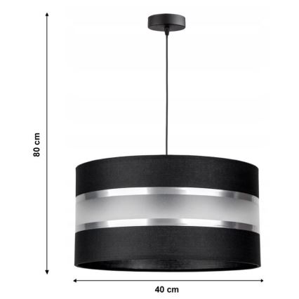 Żyrandol na lince CORAL 1xE27/60W/230V czarny