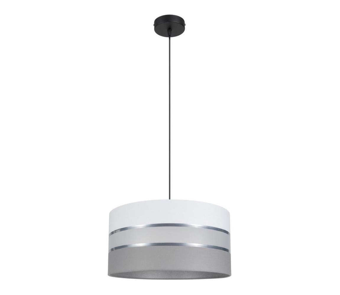 Żyrandol na lince CORAL 1xE27/60W/230V d. 40 cm biały/szary