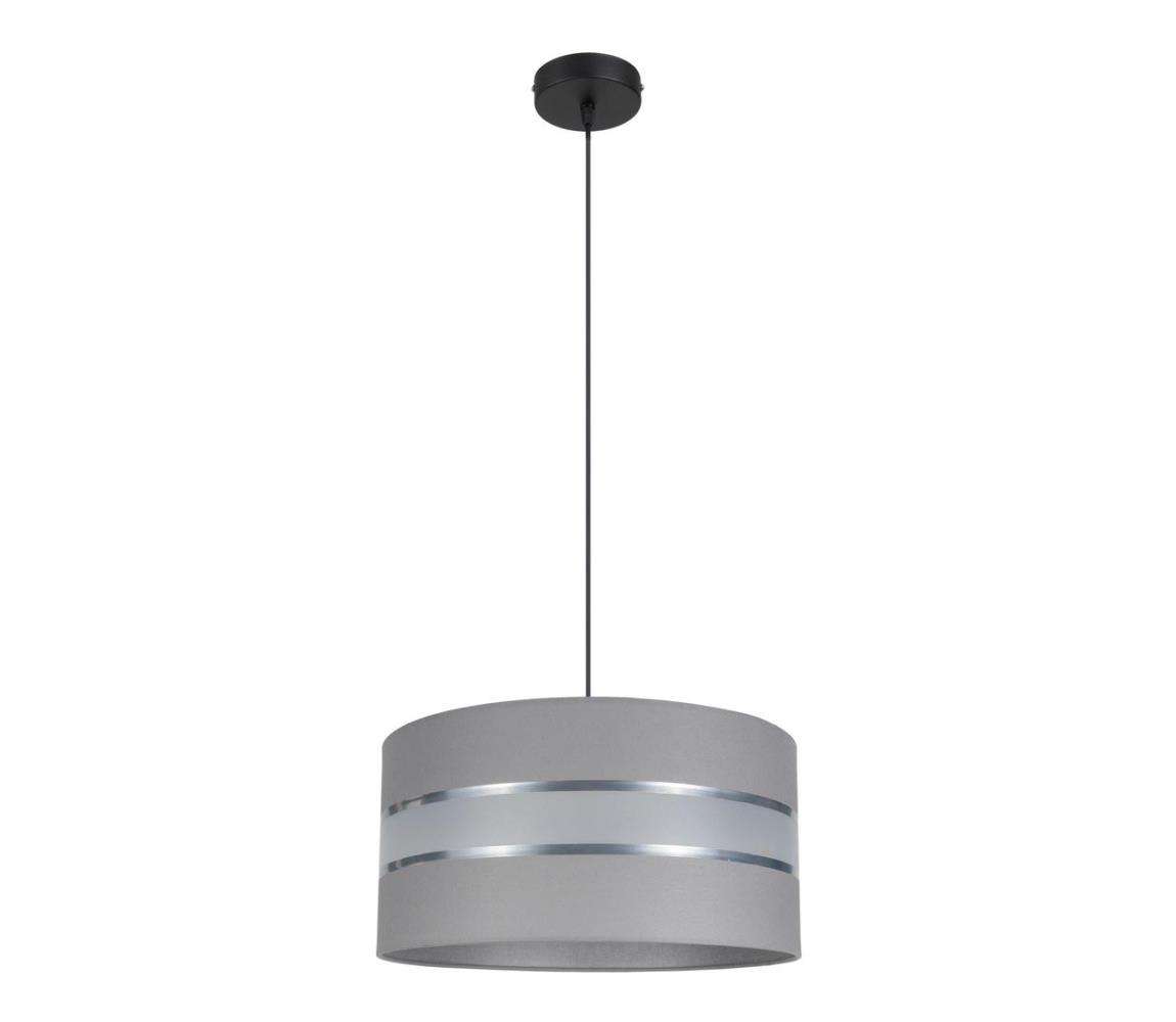 Żyrandol na lince CORAL 1xE27/60W/230V d. 40 cm szary