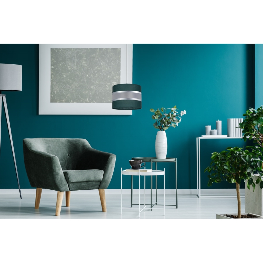 Żyrandol na lince CORAL 1xE27/60W/230V śr. 20 cm zielony