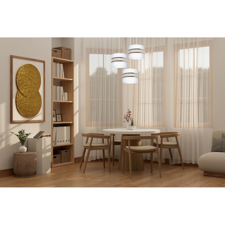 Żyrandol na lince CORAL 3xE27/60W/230V biały