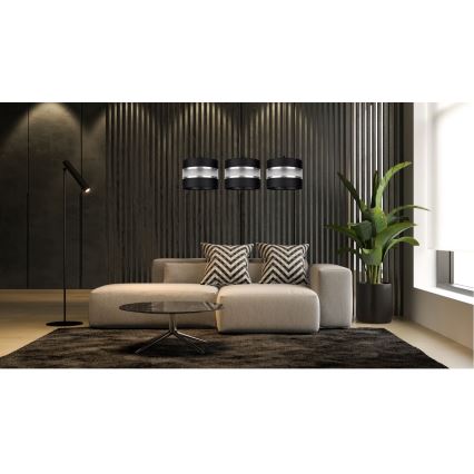 Żyrandol na lince CORAL 3xE27/60W/230V czarny