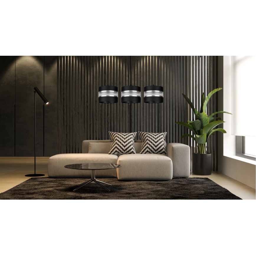 Żyrandol na lince CORAL 3xE27/60W/230V czarny