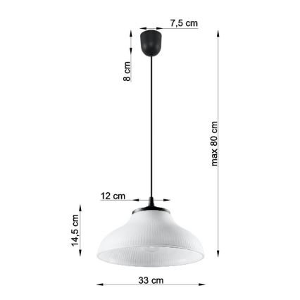 Żyrandol na lince CORONA 1xE27/60W/230V