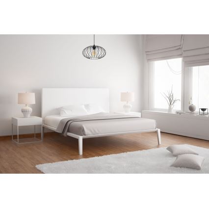 Żyrandol na lince CORRINI 1xE27/60W/230V śr. 34 cm czarny/przezroczysty