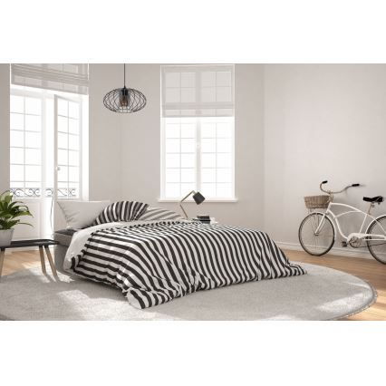 Żyrandol na lince CORRINI 1xE27/60W/230V śr. 34 cm czarny/szary