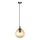 Żyrandol na lince COSMO 1xE14/10W/230V śr. 14 cm czarny/beżowy