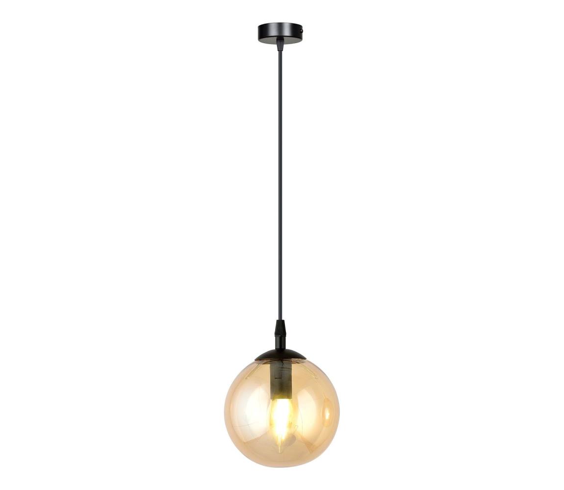 Żyrandol na lince COSMO 1xE14/10W/230V śr. 14 cm czarny/beżowy