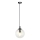 Żyrandol na lince COSMO 1xE14/10W/230V śr. 14 cm czarny/przezroczysty