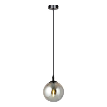 Żyrandol na lince COSMO 1xE14/10W/230V śr. 14 cm czarny/szary