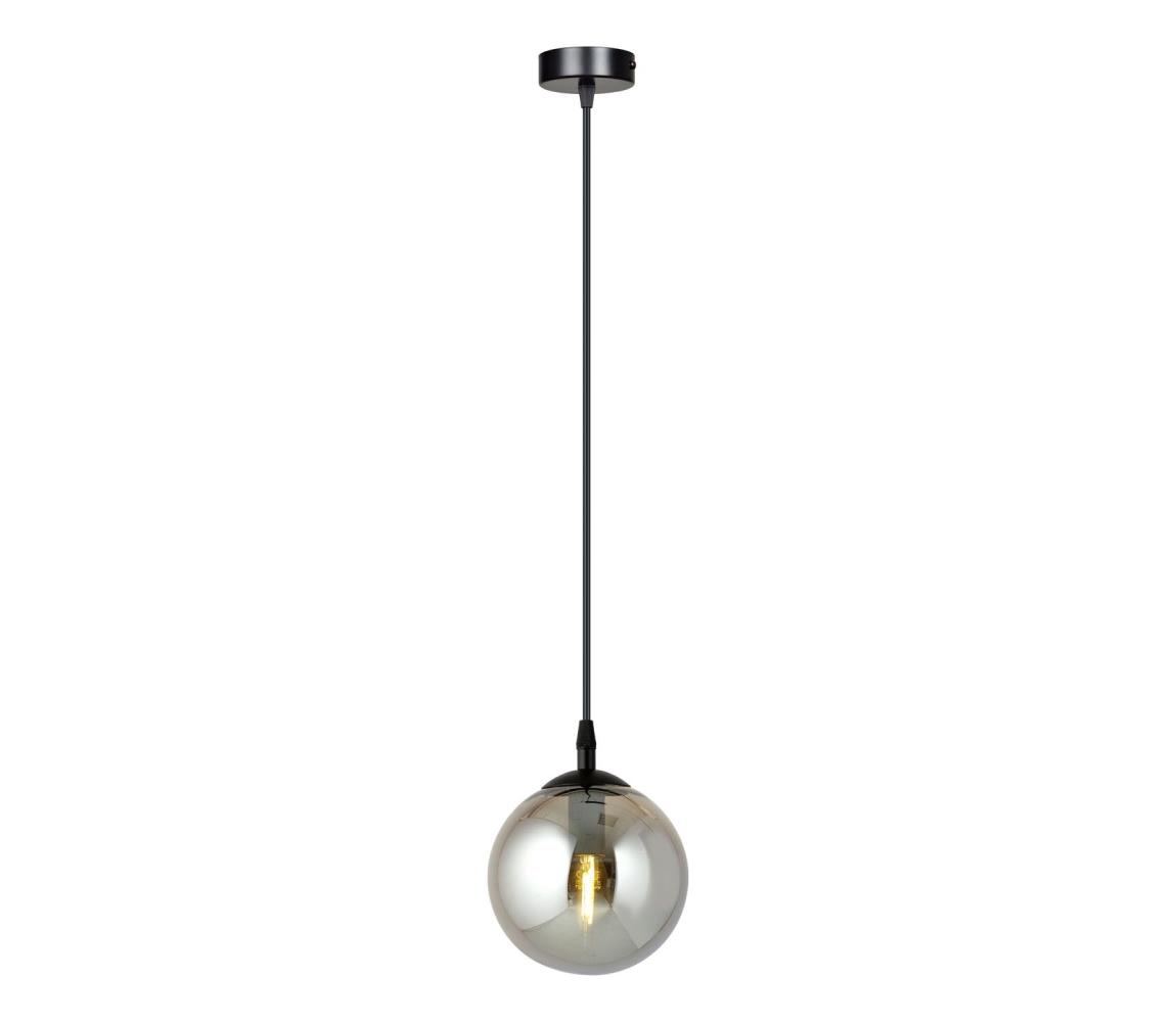 Żyrandol na lince COSMO 1xE14/10W/230V śr. 14 cm czarny/szary