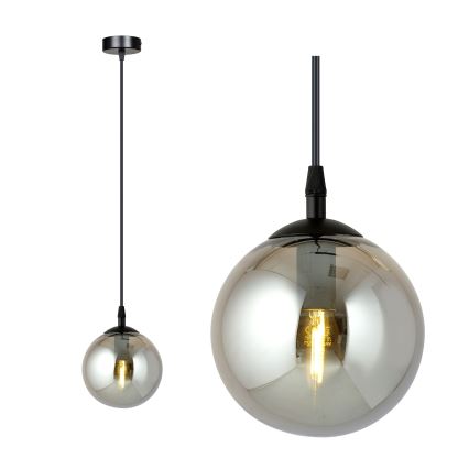 Żyrandol na lince COSMO 1xE14/10W/230V śr. 14 cm czarny/szary