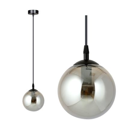 Żyrandol na lince COSMO 1xE14/10W/230V śr. 14 cm czarny/szary