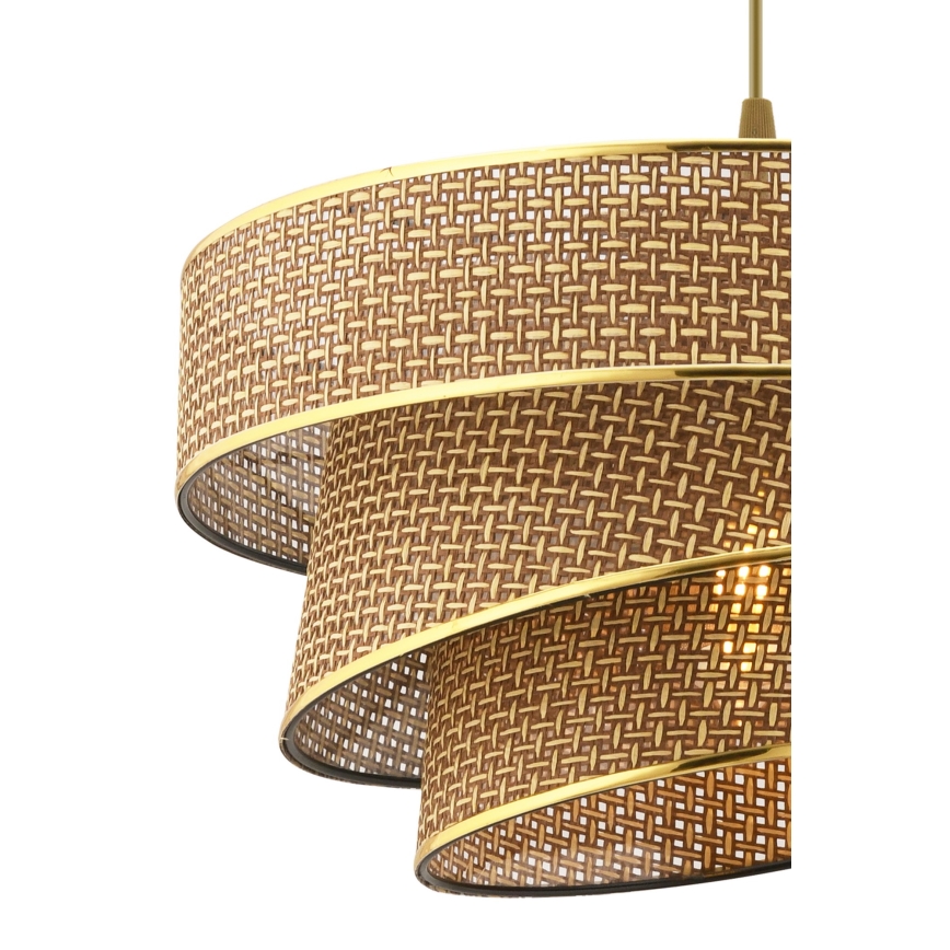 Żyrandol na lince COUPER 1xE27/60W/230V brązowo-złoty