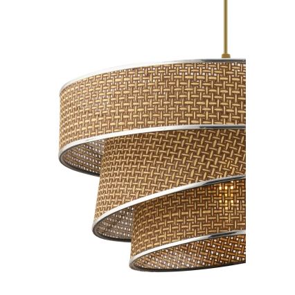 Żyrandol na lince COUPER 1xE27/60W/230V brązowy/błyszczący chrom