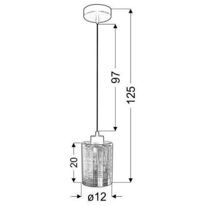 Żyrandol na lince COX 1xE27/60W/230V