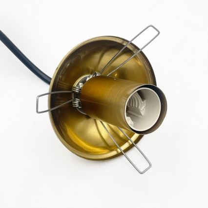 Žyrandol na lince CRISTAL 1xE14/15W/230V mosiądz/przydymiona czerń