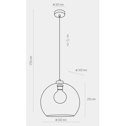 Żyrandol na lince CUBUS 1xE27/60W/230V